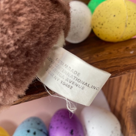 Vtg Easter Parade Plush Bunny Rabbit Brown White Realistic 7” Y2K - Picture 5 of 6